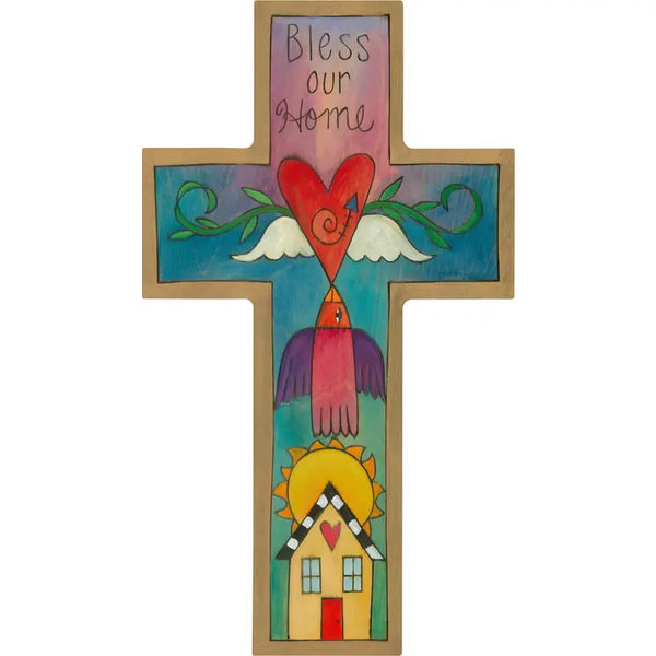 Bless Our Home Cross Plaque