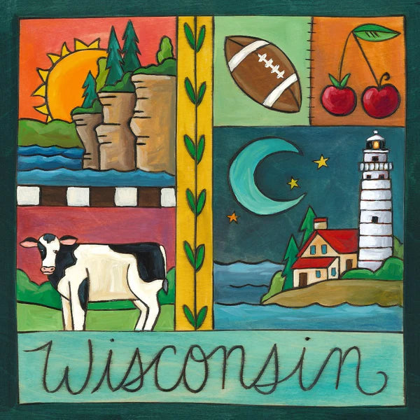 Wisconsin Badger State Plaque