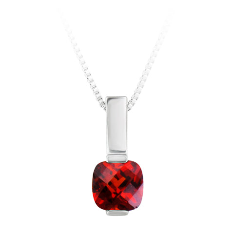 Sterling Silver Birthstone Necklace Available in January thru December Center Stones