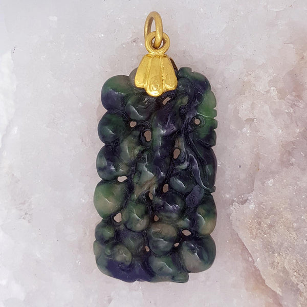 Jade Carving with 22k Gold Bail