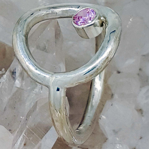 Sterling Silver Ring set with an October Birthstone