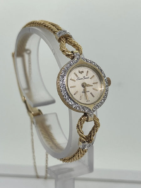 Lucien Piccard 14K Gold + Diamond Women's Watch
