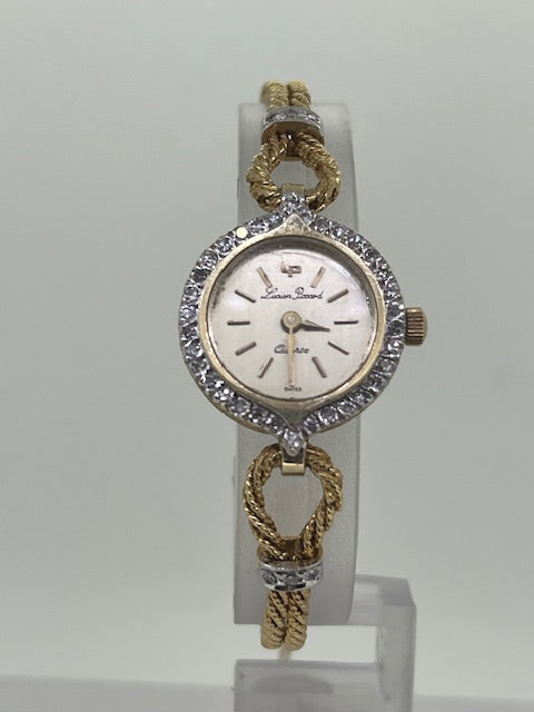 Lucien Piccard 14K Gold + Diamond Women's Watch