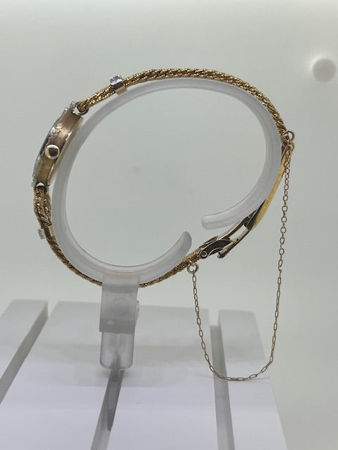 Lucien Piccard 14K Gold + Diamond Women's Watch