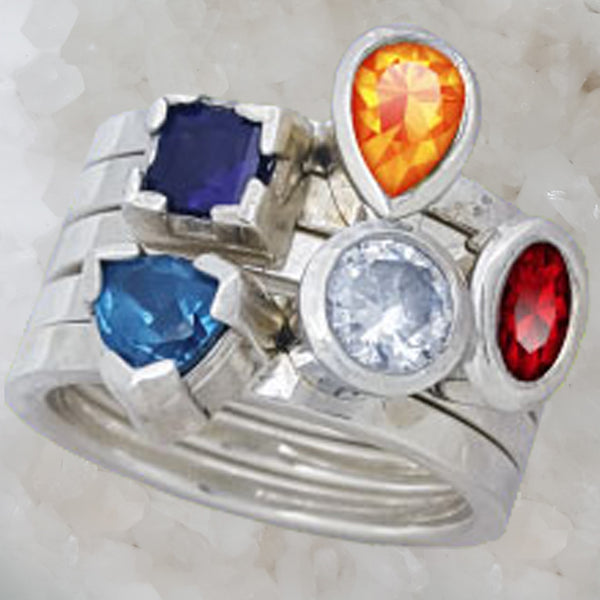 Beautiful Stacking Mother's Rings