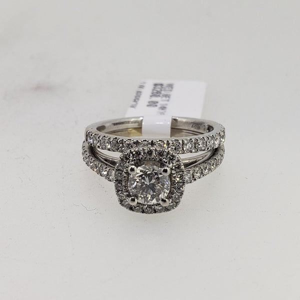 Vintage 14K White Gold Wedding Set