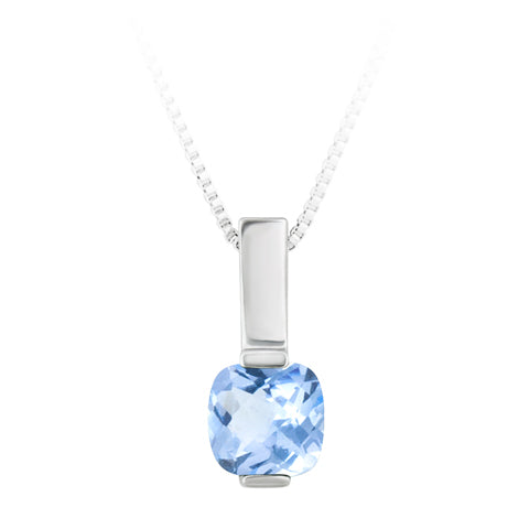 Sterling Silver Birthstone Necklace Available in January thru December Center Stones