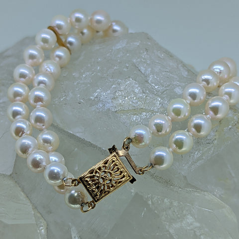 14K Yellow Gold Double Strand Bracelet