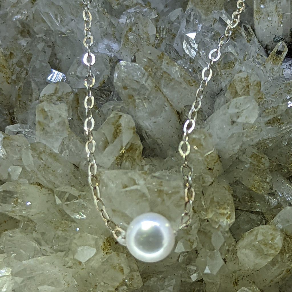 Sterling Silver 5mm Pearl Necklace