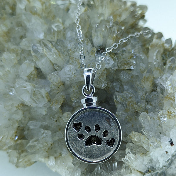 18' Sterling Silver Paw Necklace