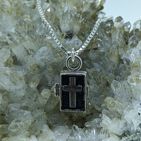 Sterling Silver Prayer Box with Chain