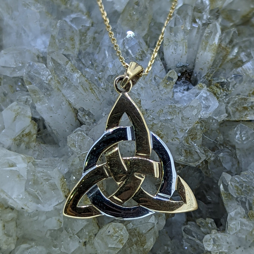 14K Yellow Gold Triquetra Necklace