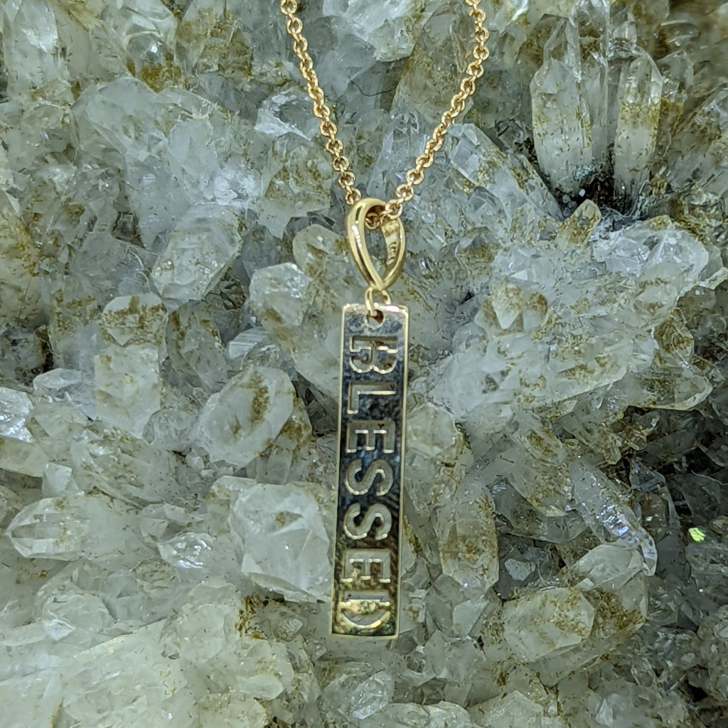 14K Yellow Gold Blessed Necklace