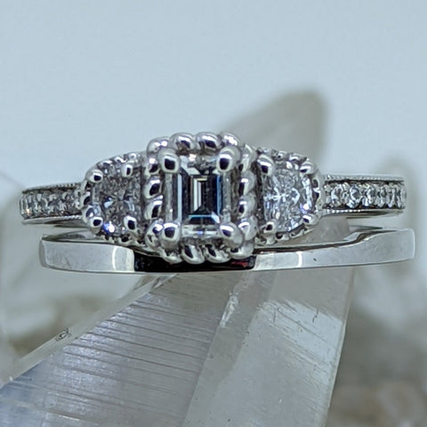 14K White Gold Diamond Wedding Set