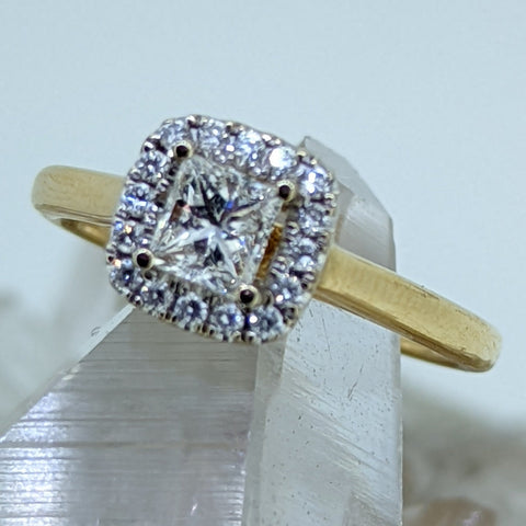 14K White and Yellow Gold Engagement Ring (.5CT Center Stone)