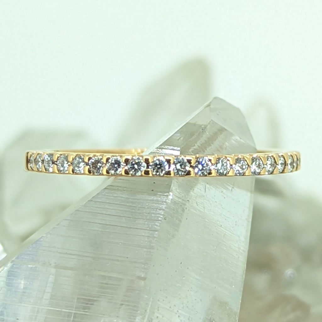 14K Rose Gold Diamond Stacking Ring