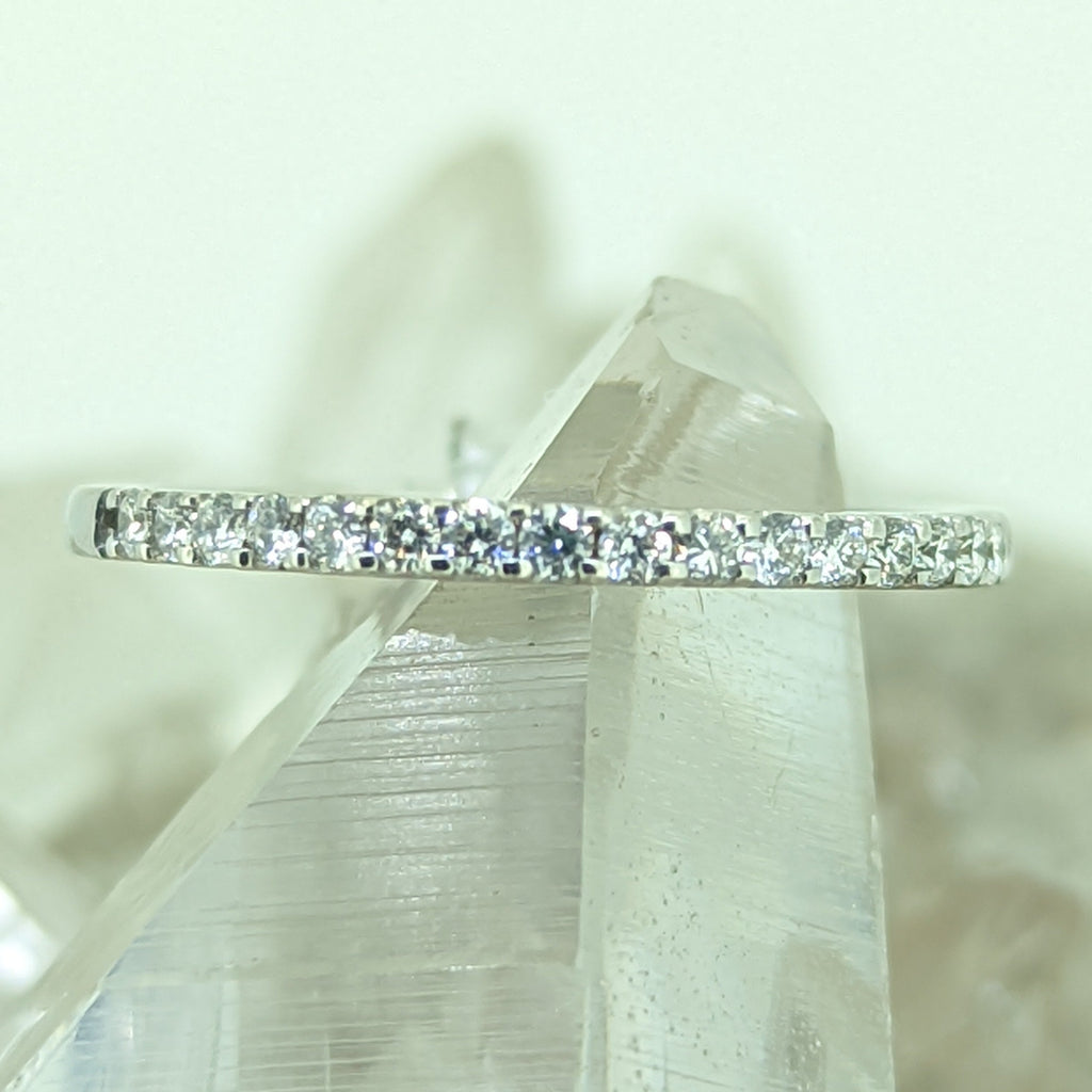 14K White Gold Diamond Stacking Ring