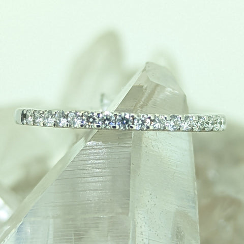 14K White Gold Diamond Stacking Ring
