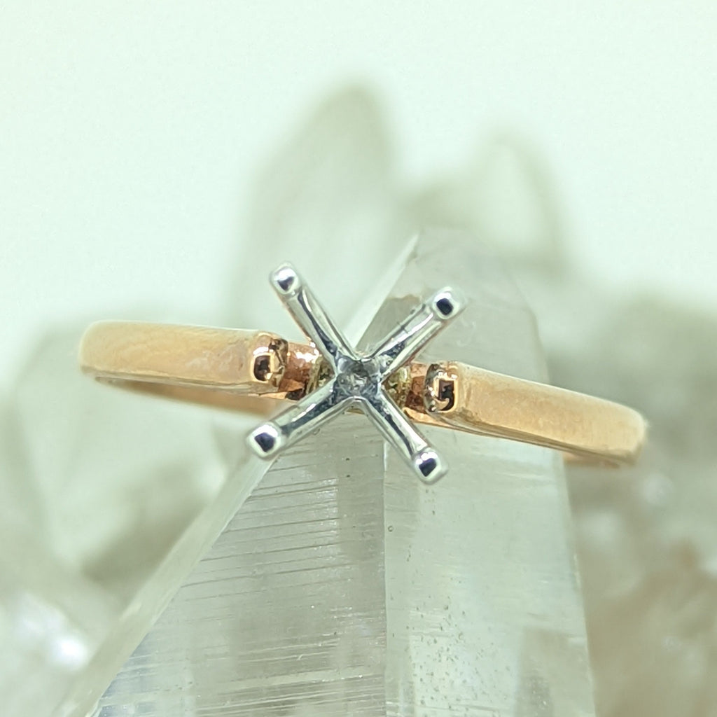 14K Rose Gold Semi Mount
