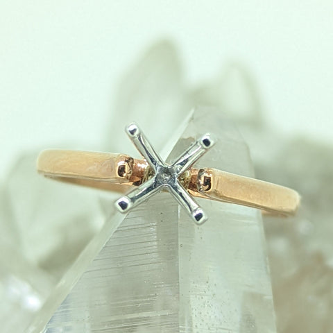 14K Rose Gold Semi Mount