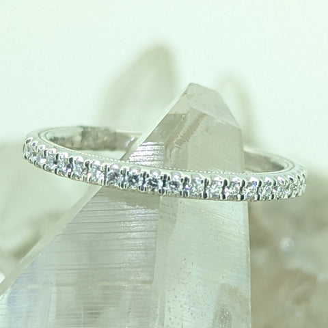 14K White Gold Stacking Ring
