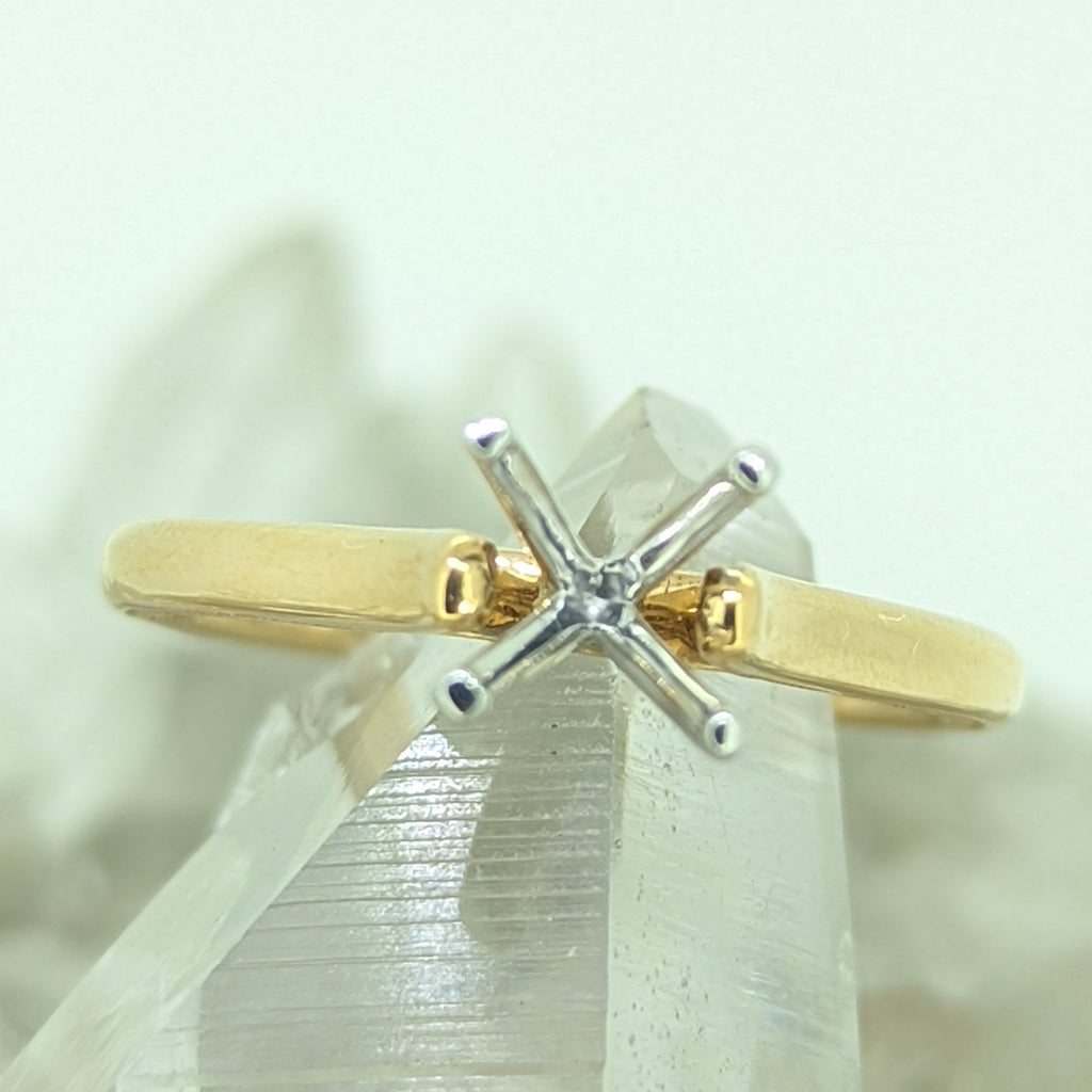 14K Yellow Gold Semi Mount