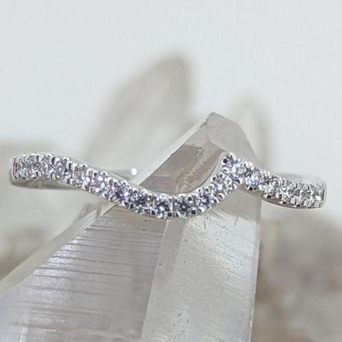 14K White Gold Wedding Band