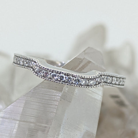 14K White Gold Wedding Band