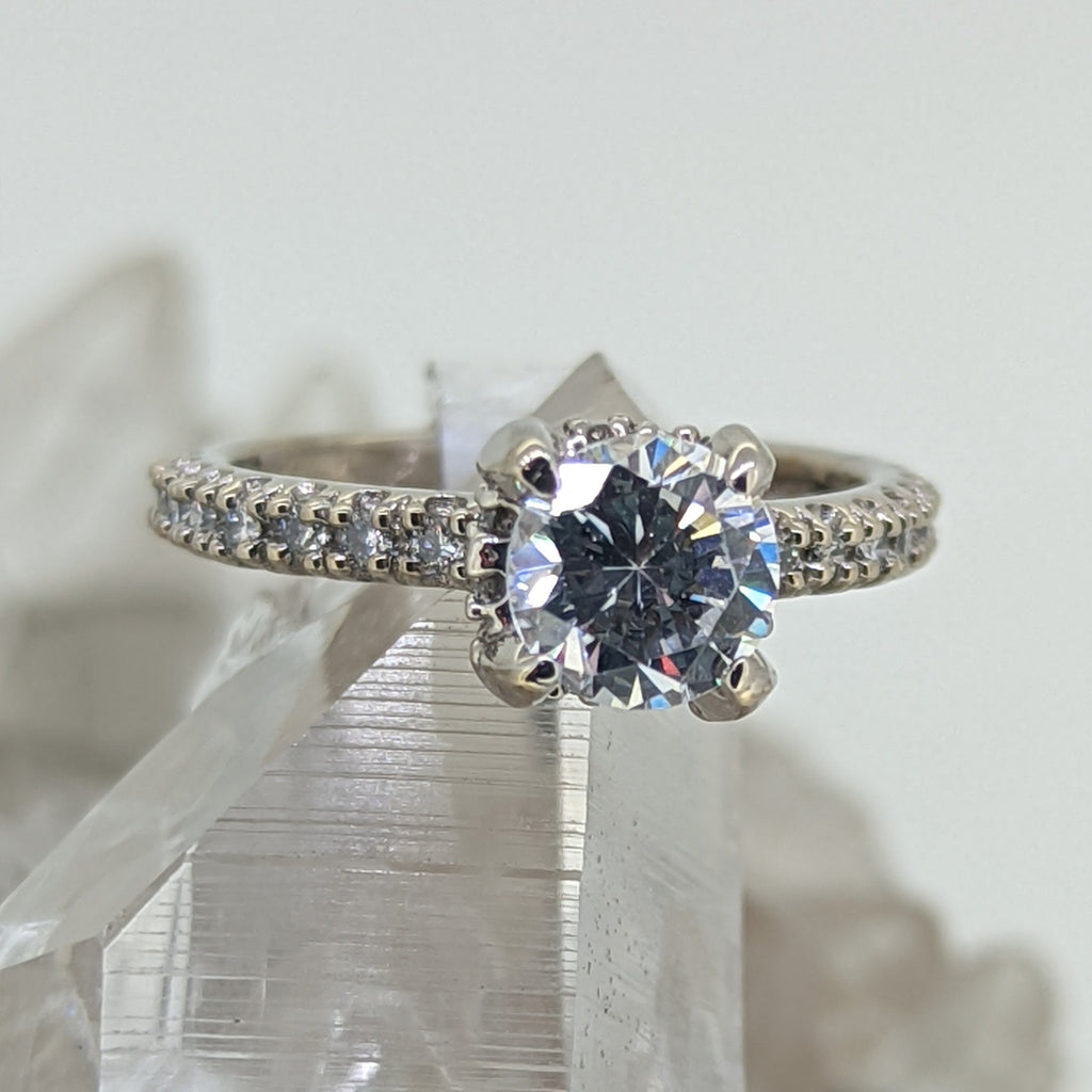 14K White Gold Engagement Ring