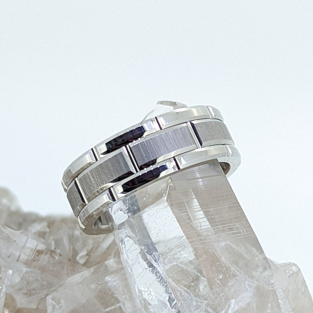 Beveled Tungsten Wedding Band