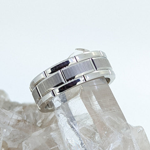 Beveled Tungsten Wedding Band