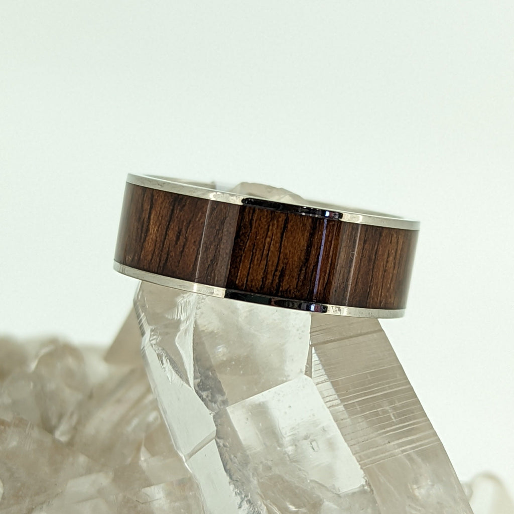 Titanium and Black Walnut Ring