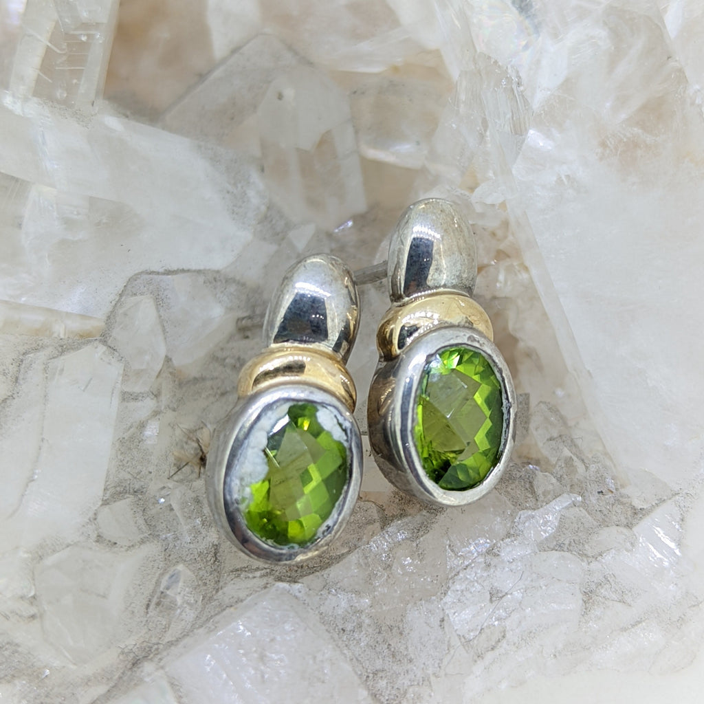 Sterling Silver Peridot Earrings