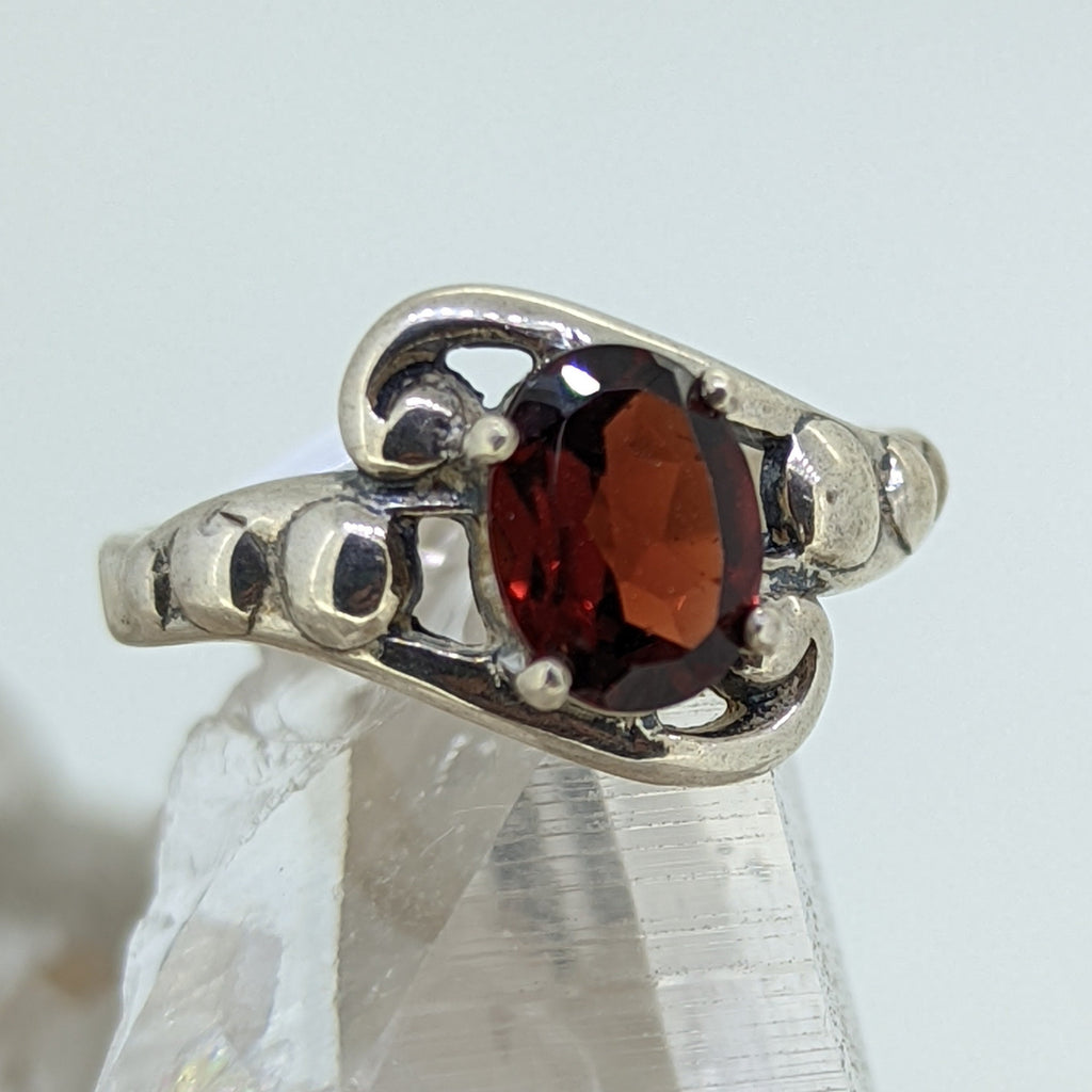Sterling Silver Garnet Ring