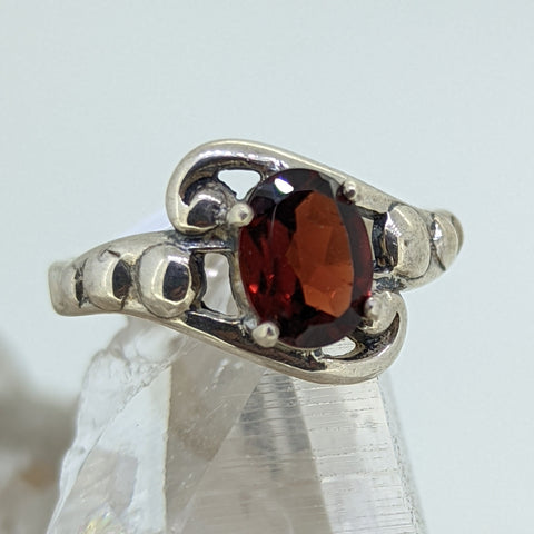Sterling Silver Garnet Ring