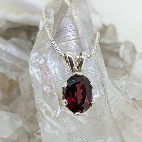 Sterling Silver Garnet Necklace