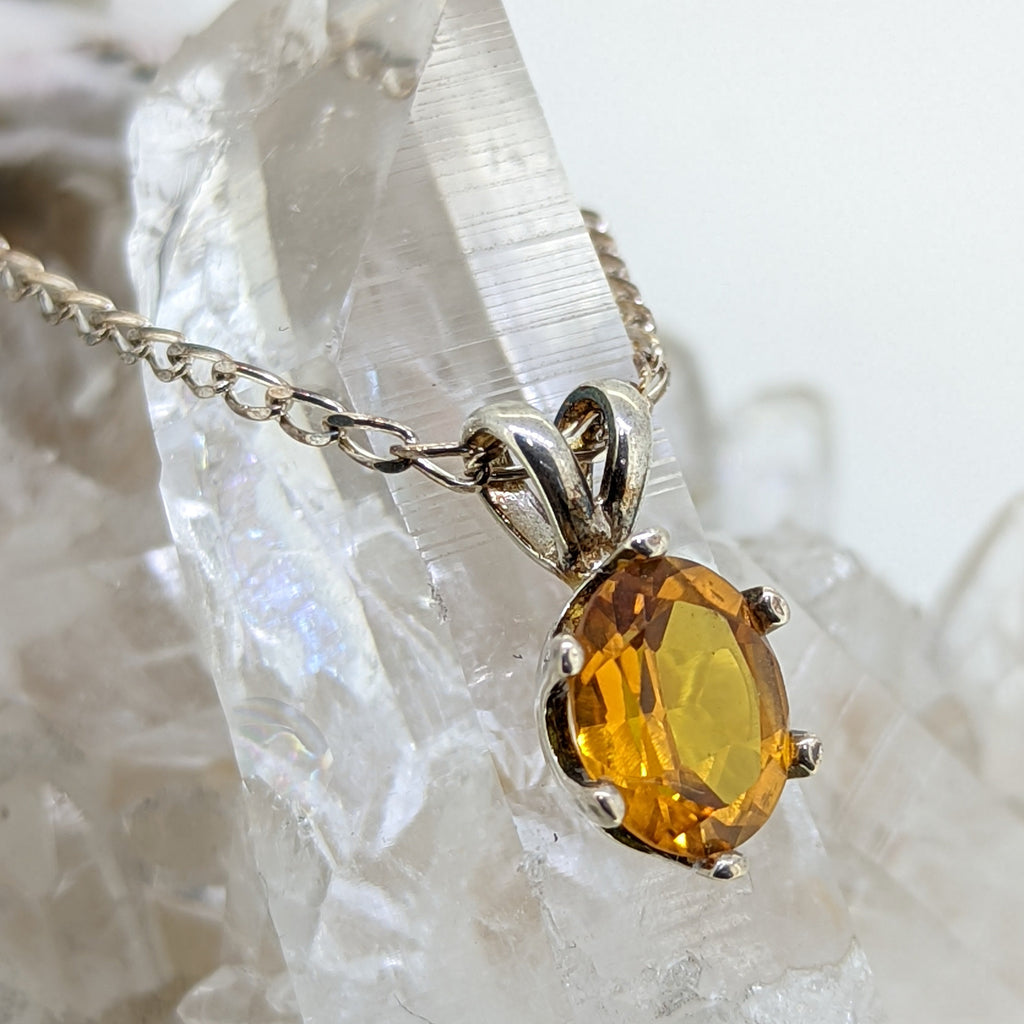 Sterling Silver Citrine Necklace