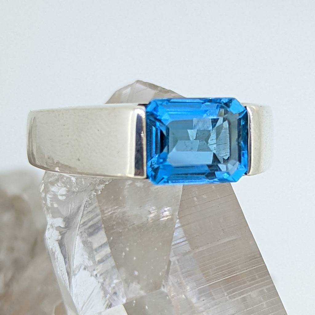 Sterling Silver and Caribbean Topaz Ring