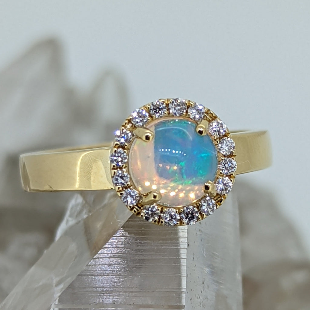 14K Yellow Gold Opal Ring