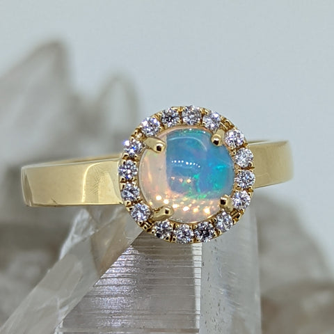 14K Yellow Gold Opal Ring