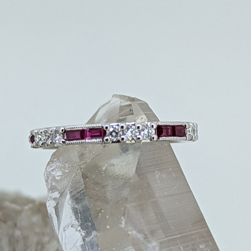 14K White Gold Ruby Ring