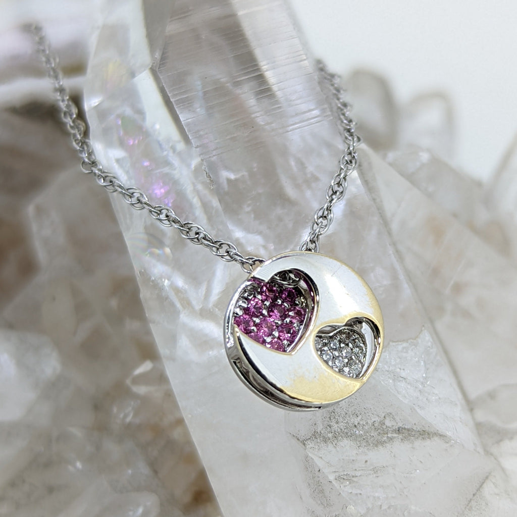 Diamond Double Heart Necklace