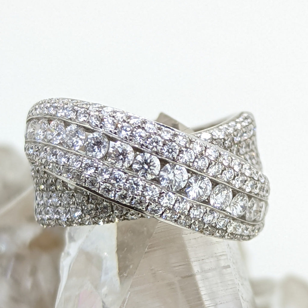 18K White Gold Diamond Wrap Ring