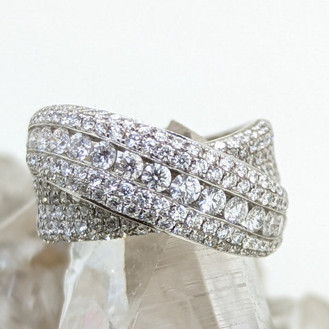 18K White Gold Diamond Wrap Ring