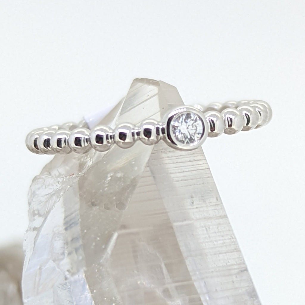 14K White Gold Diamond Ring
