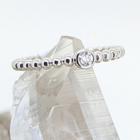 14K White Gold Diamond Ring