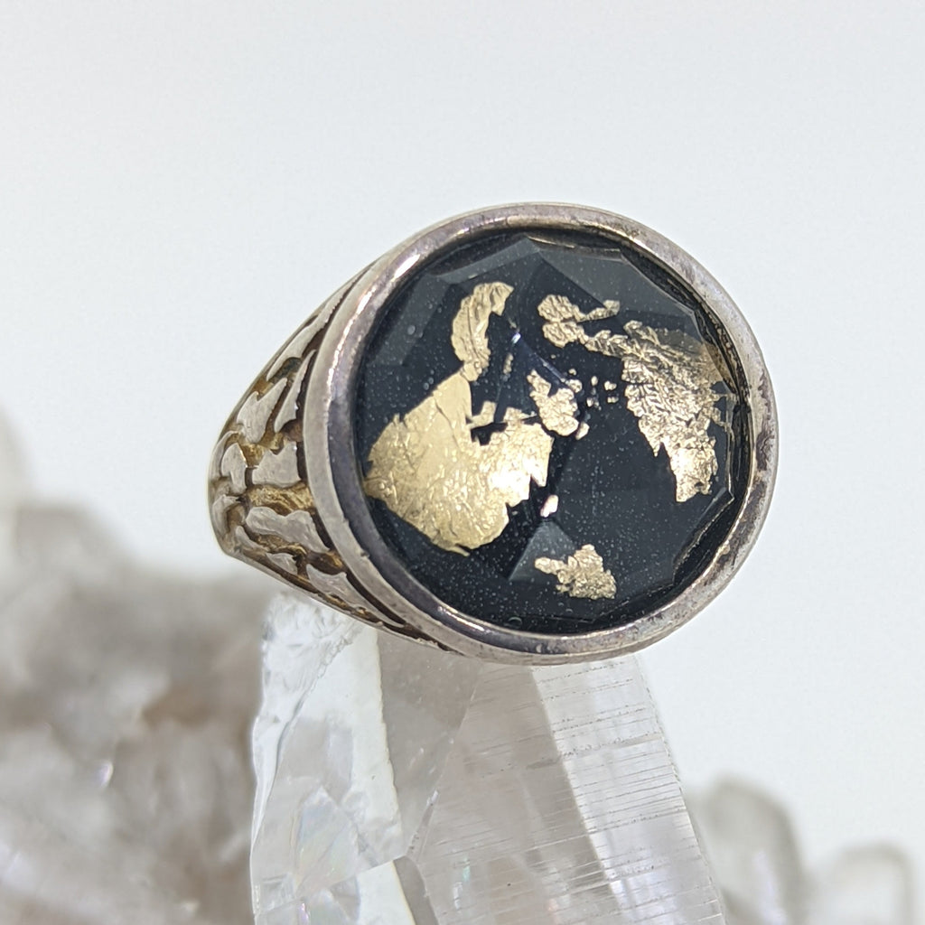 Sterling Silver Rutilated Quartz and Black Onyx