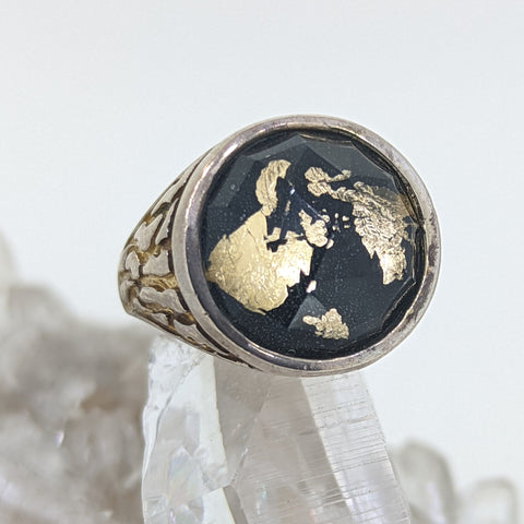 Sterling Silver Rutilated Quartz and Black Onyx