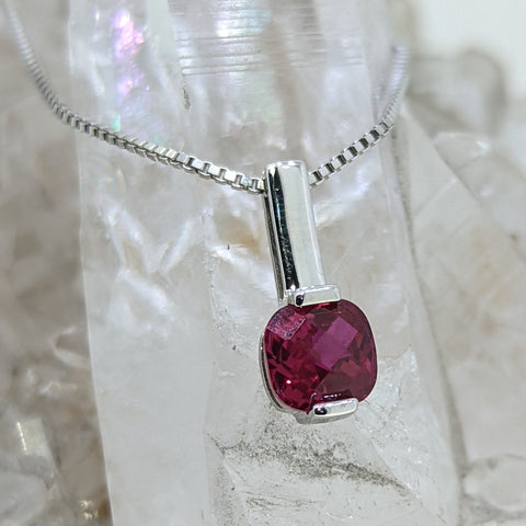 July Birthstone Necklace (Ruby)