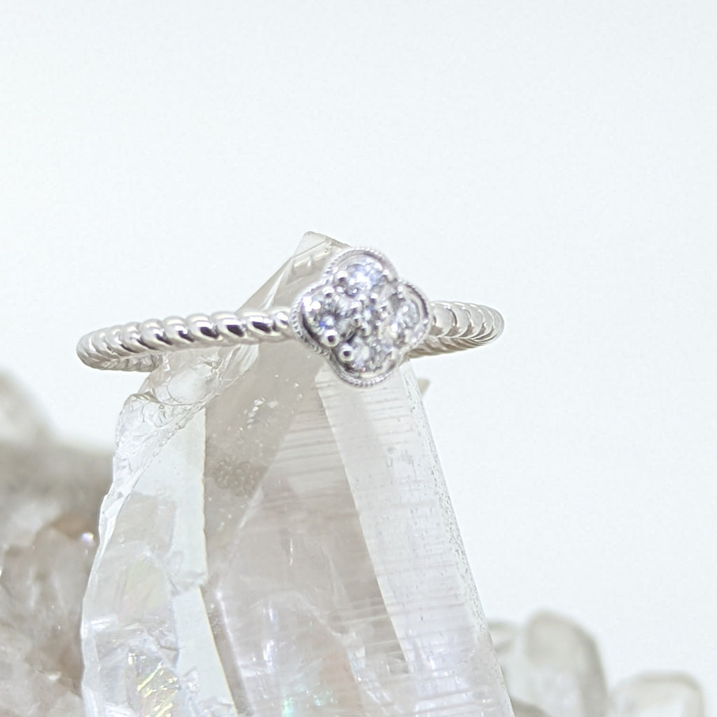 14K White Gold Diamond Ring